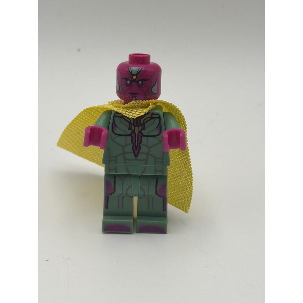 LEGO Marvel Super Heroes Vision Minifigure sh178 Yellow Cape Avengers sh178